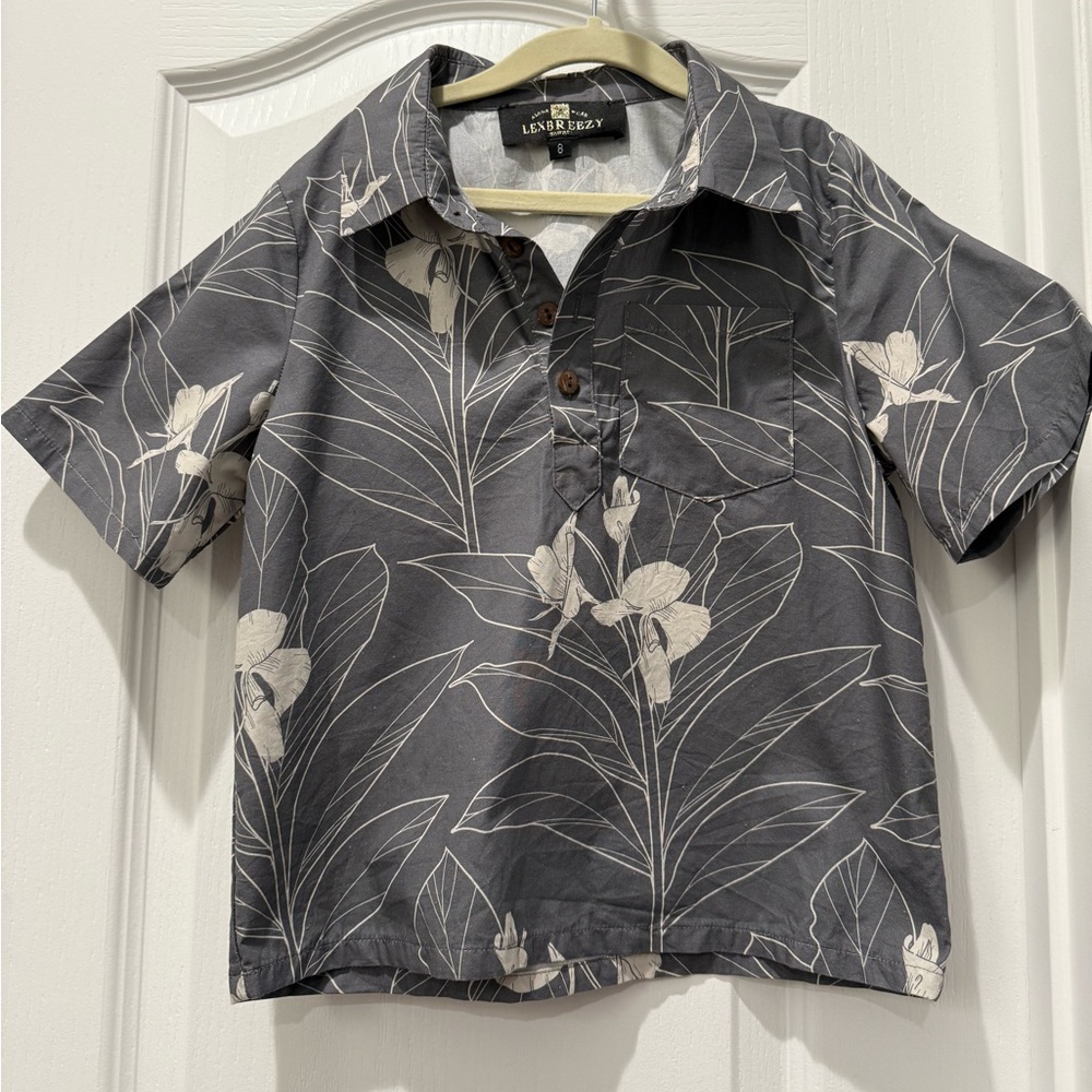 Lexbreezy Hawaii Boys Aloha Shirt sz 8